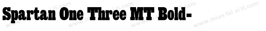 Spartan One Three MT Bold字体转换
